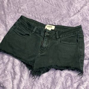 PINK black jean shorts